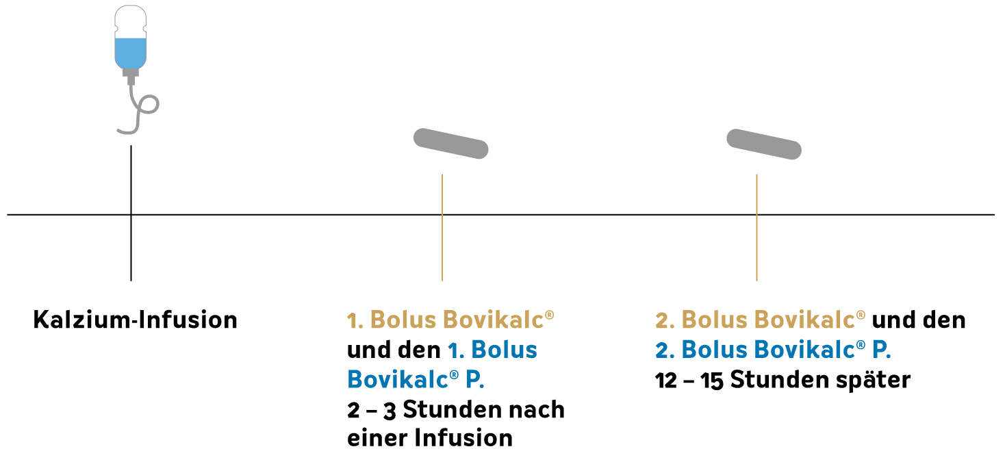 Schema zur Anwendung nach Kalzium-Infusionen